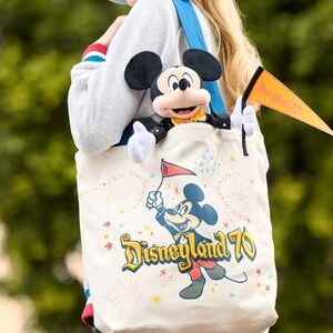 Disneyland 70th Anniversary Tote with Mickey Mouse